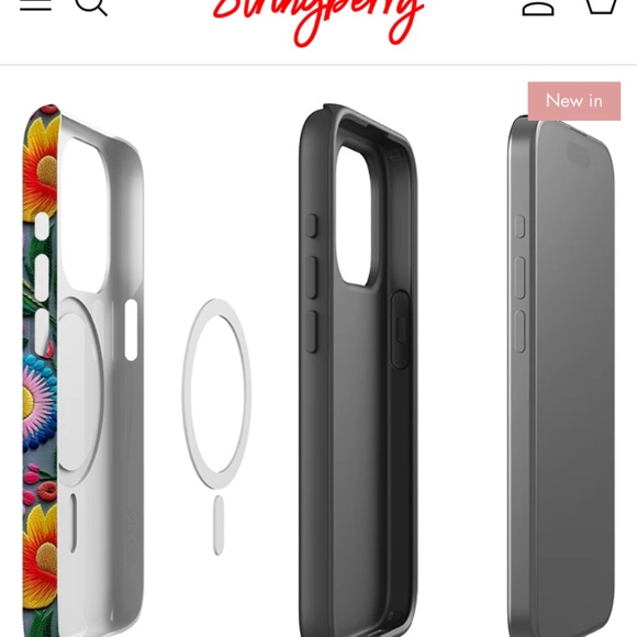 Stringberry iPhone MagSafe Tough Case - Spring Petals III - Picture 2 of 4